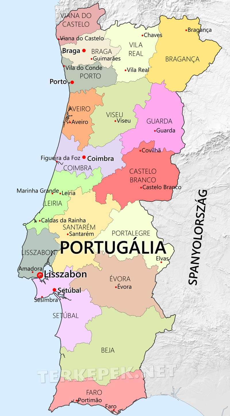 portugália térkép Portugália térképek portugália térkép