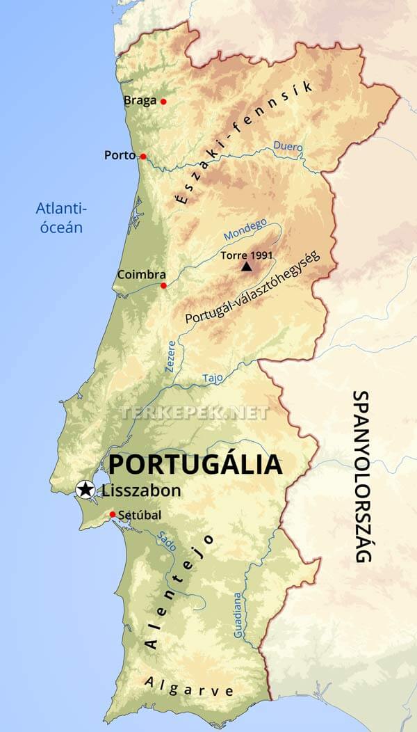 Portugália térkép
